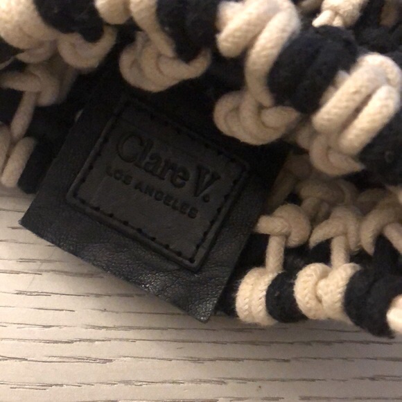 Clare V. Los Ángeles Stylish Black and White Women's Bag - Picture 10 of 14